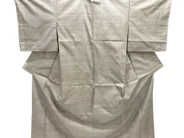 未使用品　幾何学模様織り出し本場泥大島紬着物(7マルキ)